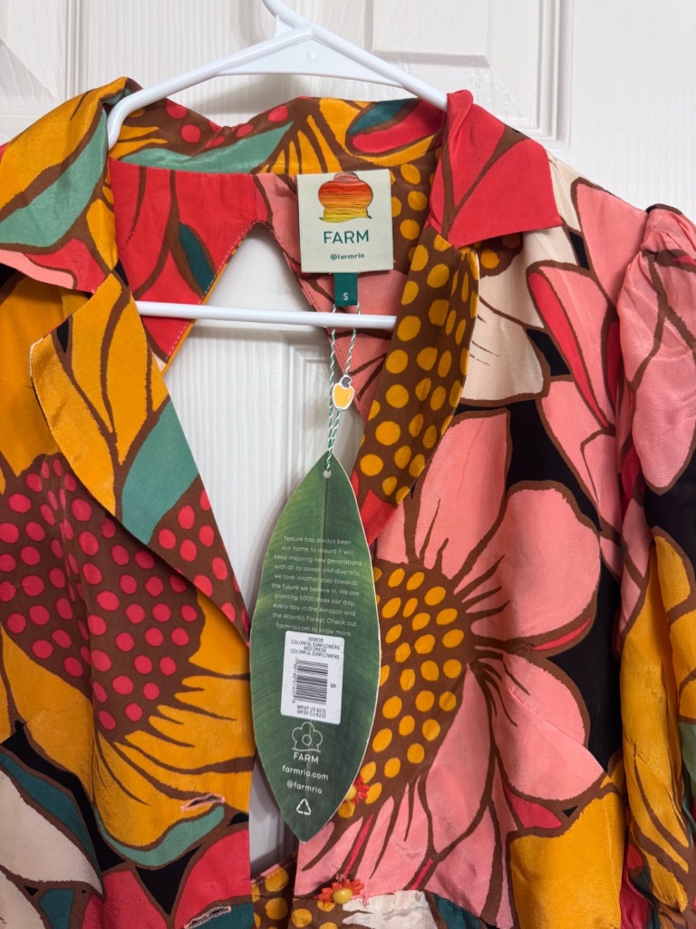 Farm Rio Women’s Colorful Sunflowers Midi Dress - Picture 5 of 5